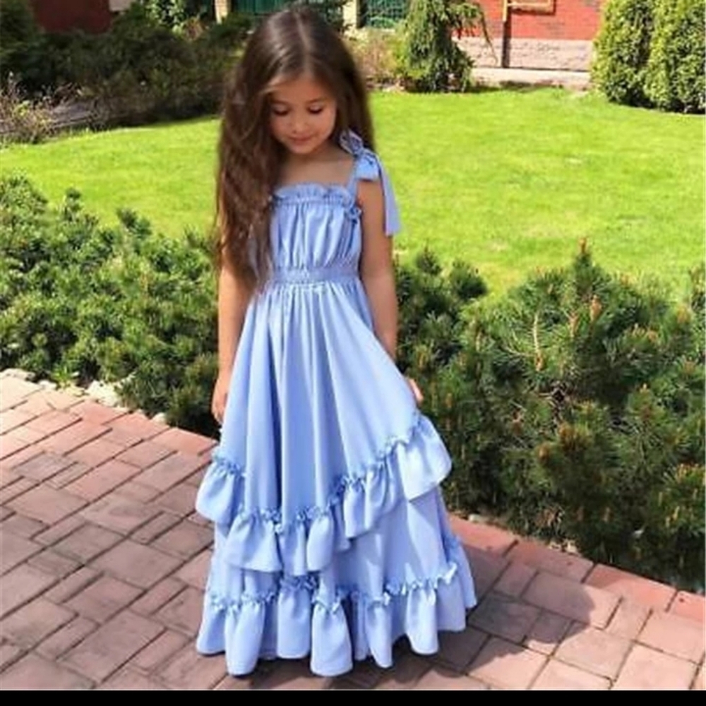 Girls boutique  ruffle maxi dress